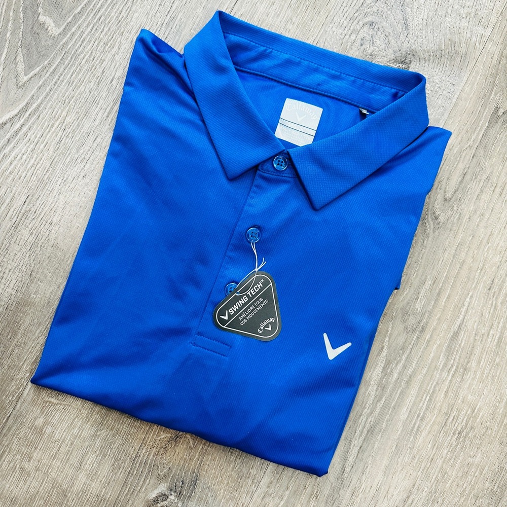 Callaway Polo Mens‎ XXL Opti-Dri Swing Tech Golf Polo Shirt Magnetic Blue New